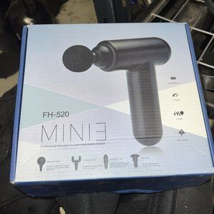 Massage Gun 4 Heads - Silver - MINIE FH-520 - Adjustable Speed - BRAND NEW